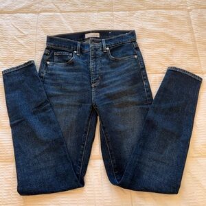 LOFT Dark Blue Straight Leg Jeans